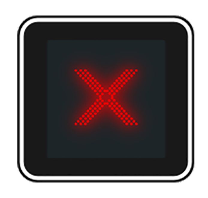 Matrix bord rood kruis rijbaan gesloten

kosteloos