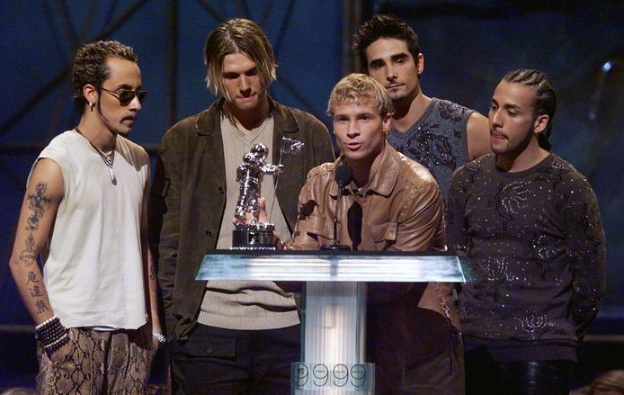De Backstreet Boys in 1999: AJ, Nick, Brian, Kevin en Howie.