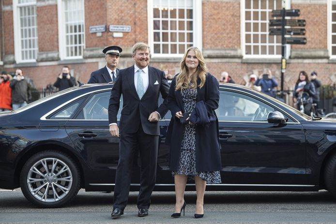 Prinses Amalia en koning Willem-Alexander.