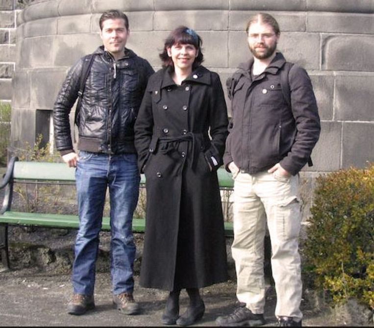Parlementsleden van de Piraten: Jón Þór Ólafsson (inmiddels vervangen), Birgitta Jónsdóttir en Helgi Gunnarsson. Beeld kos