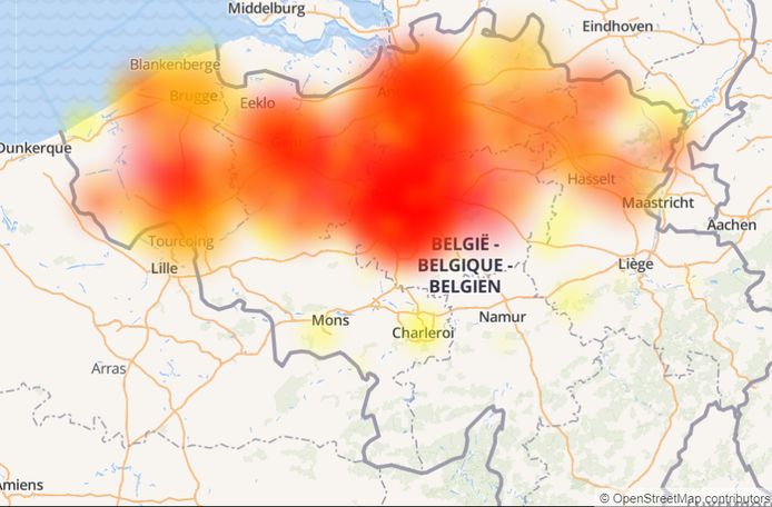 Door de storing zaten een tienduizendtal klanten van Proximus in West- en Oost-Vlaanderen zonder vast internet.