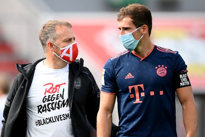 Bayern-coach Hansi Flick en Goretzka.