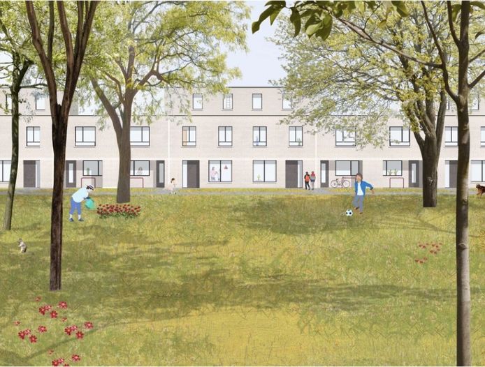 Naast verschillende appartementen worden in het Biezenstuk ook negen woningen gebouwd. Deze geven uit op het park.