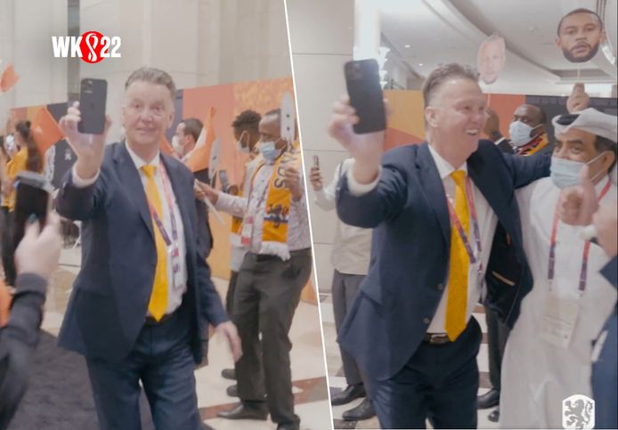 Van Gaal genoot van de sfeer.