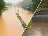 Enorme wateroverlast Zuid-Limburg: snelweg bijna volledig onder water