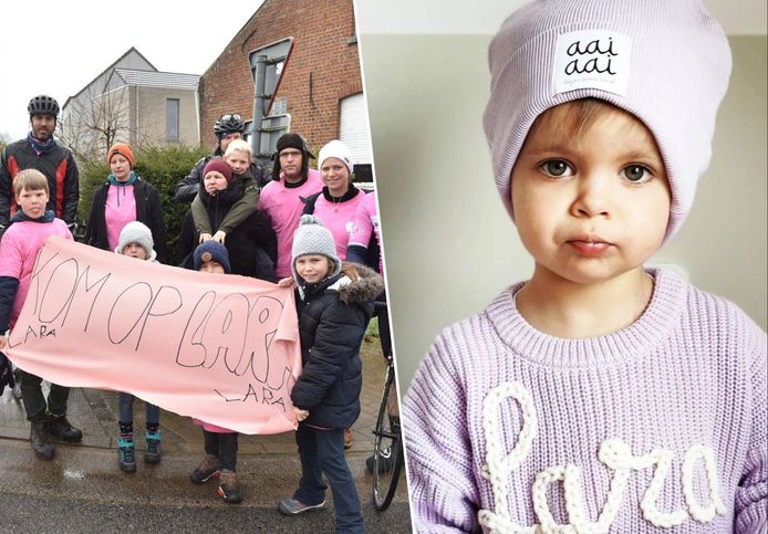 ‘Prinses’ Lara (3) verliest de strijd tegen leukemie. Enige tijd geleden kleurde de Ronde van Vlaanderen nog roze om Lara en haar familie moed in te spreken.