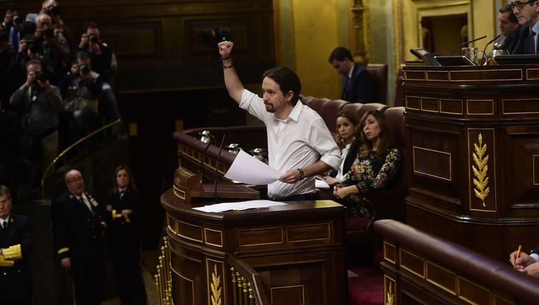 Pablo Iglesias van Podemos. Beeld AFP