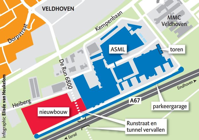 ASML wil Runstraat en tunnel in Veldhoven toch open houden | ASML | ed.nl