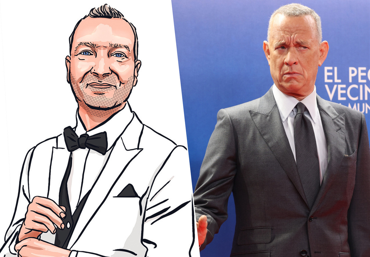 Gudo Tienhooven en rechts Tom Hanks