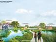 Een van de tien ontwerpen voor het buitengebied:  waterwoonlandschap rond Singraven bij Denekamp