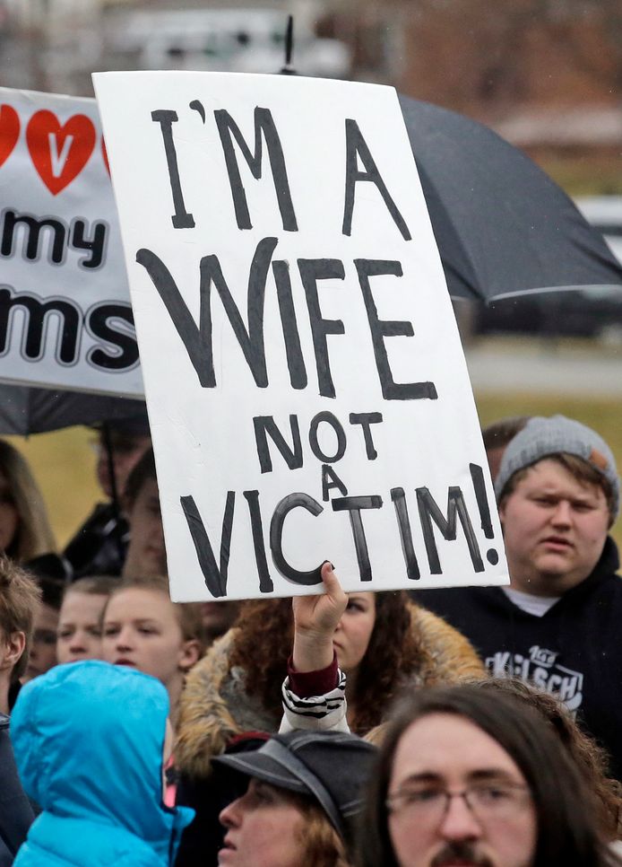 In 2017 protesteerden polygamisten nog voor de afschaffing van het verbod in Utah.