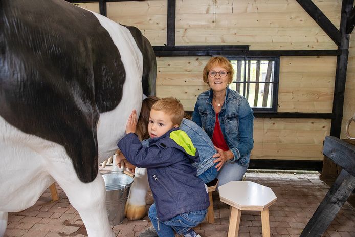 Bij een kunstkoe kun je zelf leren melken.