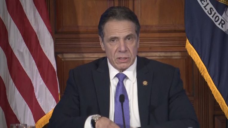 Andrew Cuomo over de aantijgingen. Beeld AP