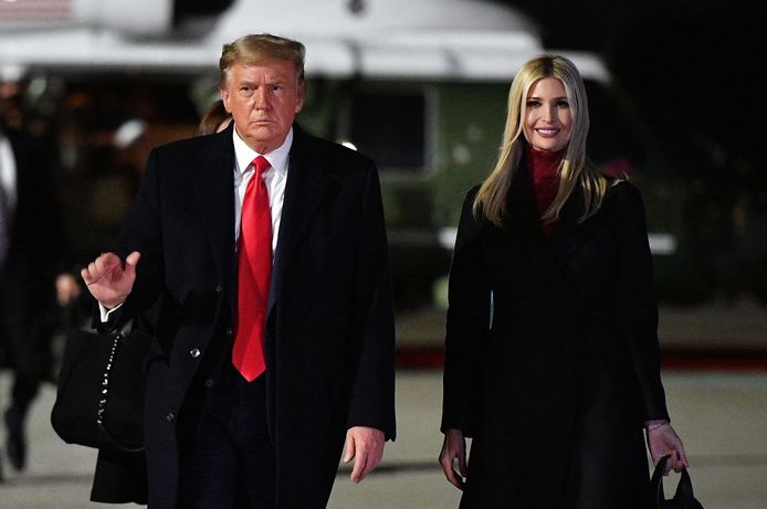 Voormalig Amerikaanse president Donald Trump en zijn dochter Ivanka.