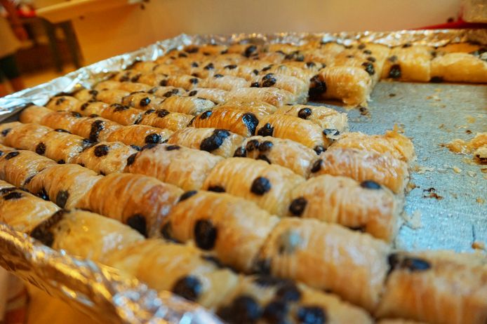 Bekend product in Oosterse supermarkten: suikerzoete baklava.