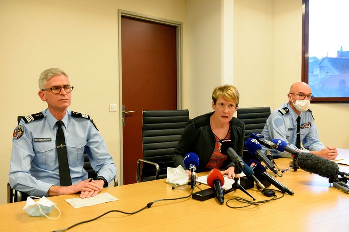 Procureur Celine Maigne geeft een persconferentie naar aanleiding van de verdwijningszaak.