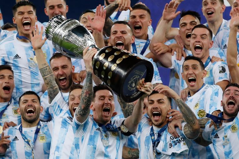 Lionel Messi wint met Argentinië de Copa América. Beeld AP