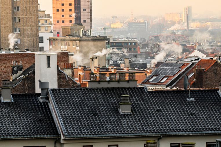 Luchtvervuiling boven Brussel. Beeld Photo News