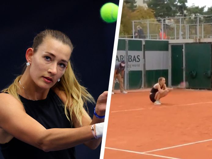 Yana Sizikova werd verdacht van matchfixing tijdens een dubbelwedstrijd vorig jaar op Roland Garros. In het vijfde spel in de tweede set (beeld rechts) maakte ze enkele bizarre keuzes.