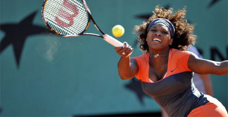 Serena Williams plaatste zich wel voor de vierde ronde. Foto EPA Beeld 