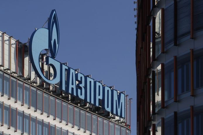 Een kantoorgebouw van Gazprom in Sint-Petersburg.