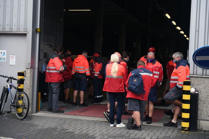 De stakende postbodes in Kortenberg.