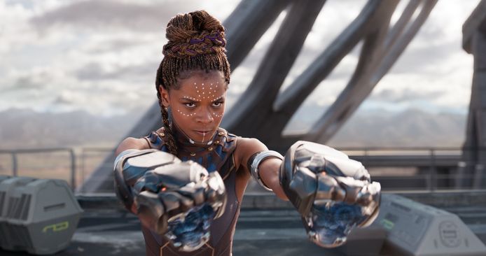 Letitia Wright zoals ze te zien was in de eerste Black Panther-film