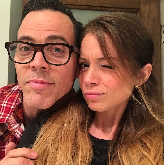 Steve-O met partner Lux Wright.