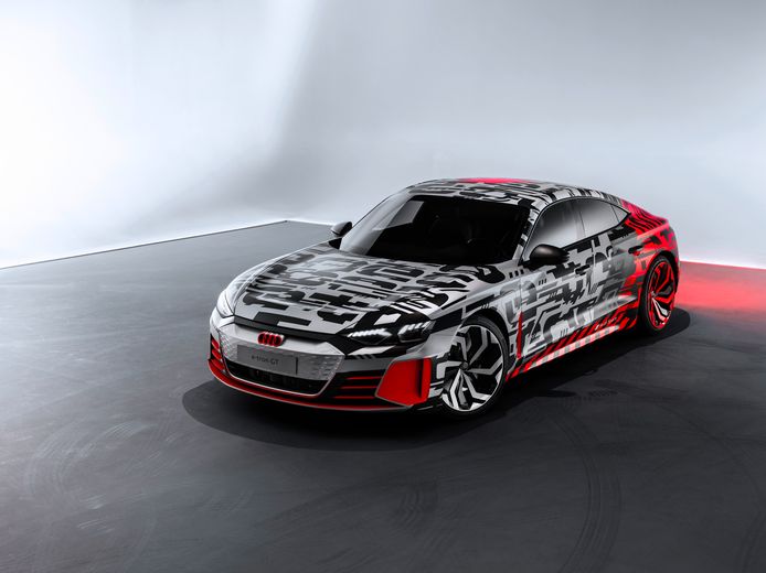 Een voorproefje van de e-tron GT Concept, de tweede volledige elektrische auto van Audi.