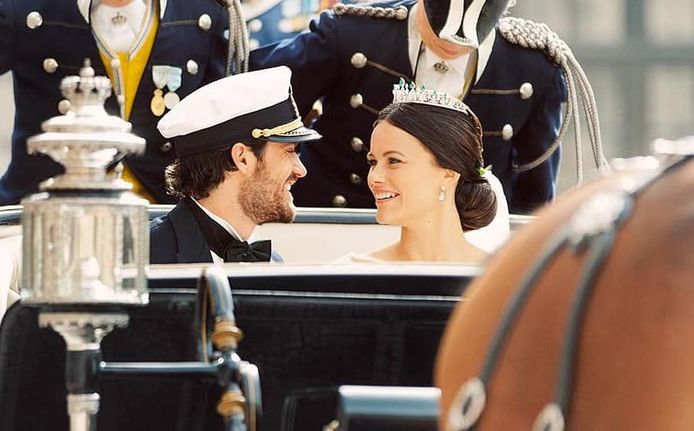 De Zweedse prins Carl Philip en prinses Sofia vieren hun vijfjarig huwelijksjubileum.