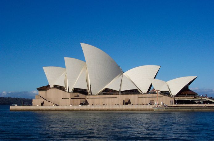 Het beroemde Sydney Opera House in Sydney, Australië.