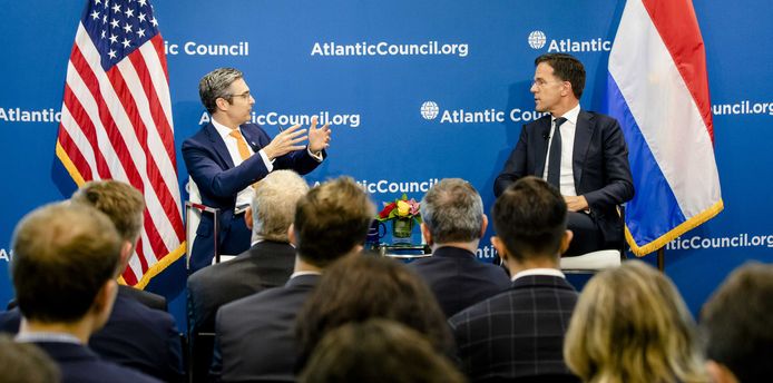 Minister-president Mark Rutte ontmoet leden van de Atlantic Council. De bijeenkomst is onderdeel van een werkbezoek aan Boston en Washington DC.