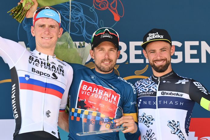 Mohoric en Colbrelli met Campenaerts op het eindpodium van de Benelux Tour.