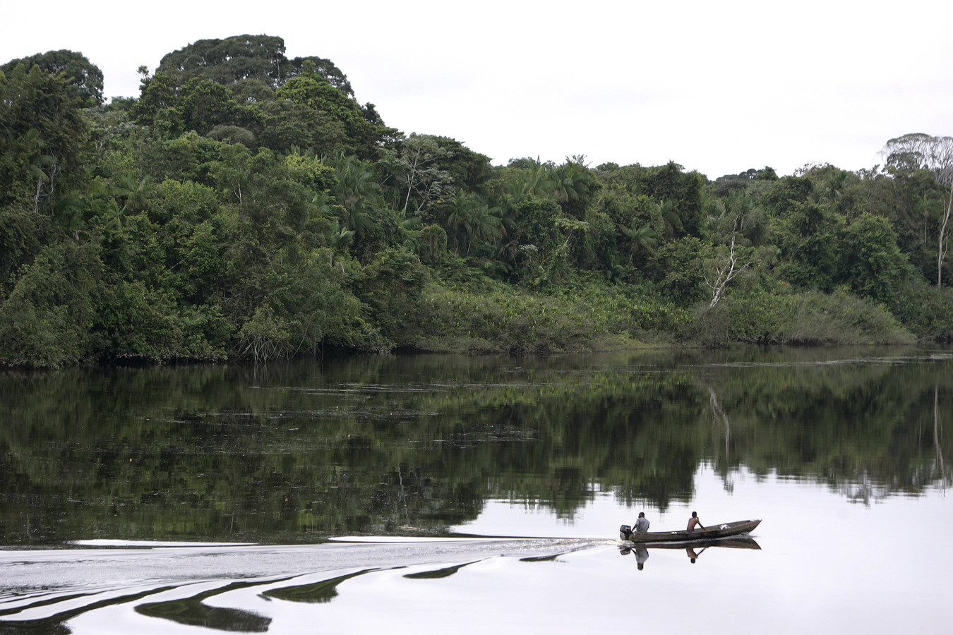 Binnenlanden van het plaatsje Moengo, gelegen in het district Marowijne in Suriname.