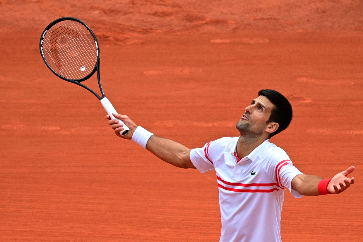 Novak Djokovic in Parijs. Beeld AFP