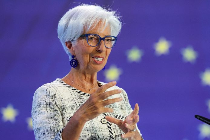 Christine Lagarde, de voorzitster van de Europese Centrale Bank.