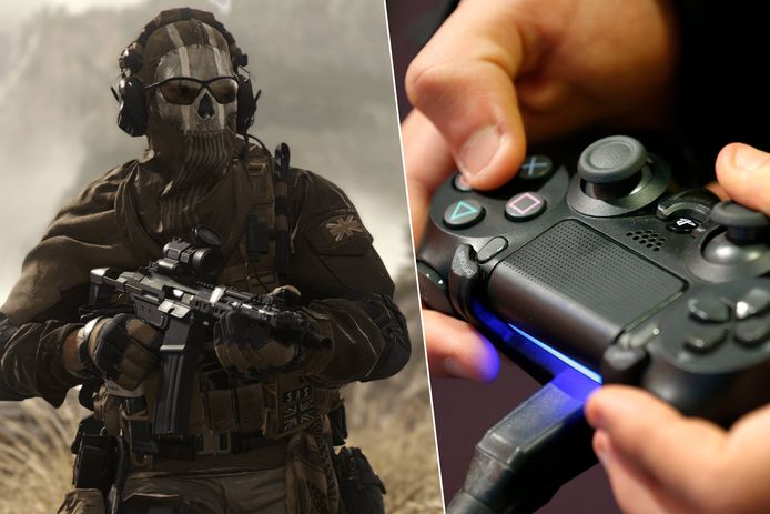 Een screenshot uit 'Call of Duty: Modern Warfare II' / PS4 controller.