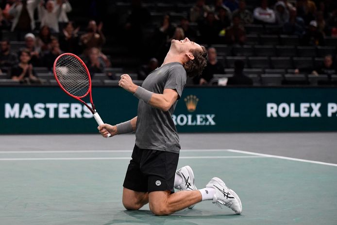 Ontlading bij Wesley Koolhof na het winnen van het masterstoernooi van Parijs, aan de zijde van Neal Skupski zijn zevende ATP-titel van 2022.