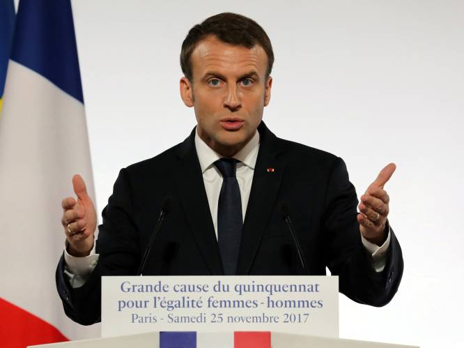 Macron ten oorlog tegen ongelijkheid: "Onze maatschappij is ziek door seksisme"
