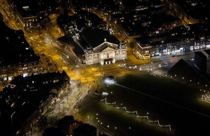 Het Museumplein in Amsterdam.