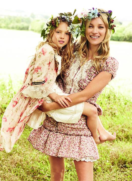 Kate Moss et sa fille Lila Grace