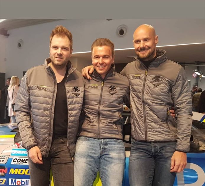 Niels Albert, Stienes Longin en Tom Boonen Nascar Euroseries.