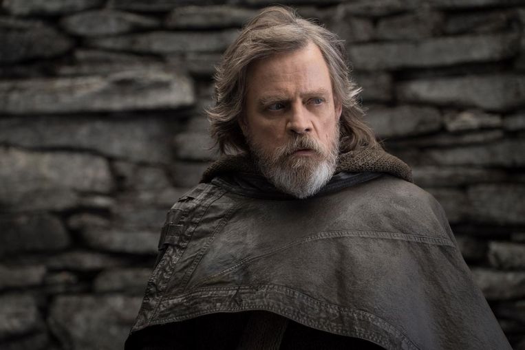 Mark Hamill als Luke Skywalker in Star Wars: The Last Jedi. Beeld 