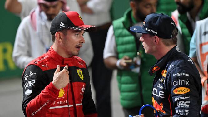 Verstappen en Leclerc genieten van gevecht in Djedda: ‘We nemen allebei risico's, maar er is veel respect’