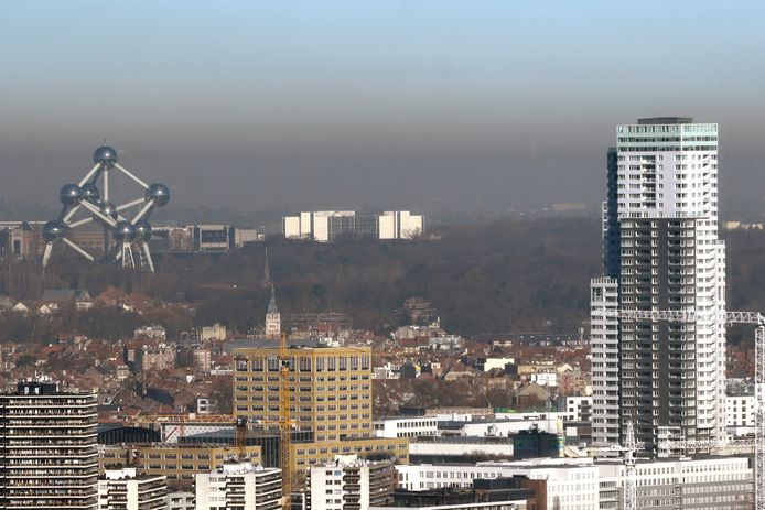 Slechte luchtkwaliteit in Brussel, archiefbeeld ter illustratie.