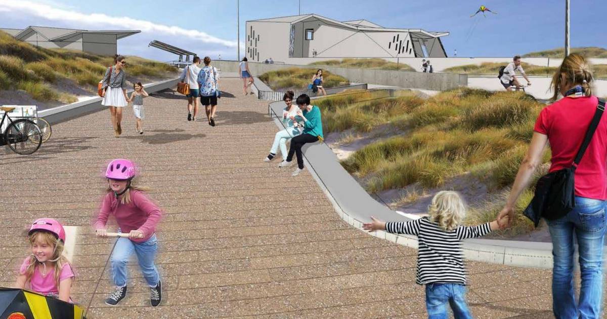 'Ingang' strand Hoek van Holland op de schop nieuw station en plein om op te relaxen Waterweg