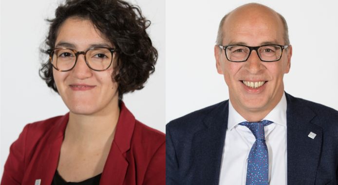 Sihame Haddioui (Ecolo) et Michel De Herde (DéFI).
