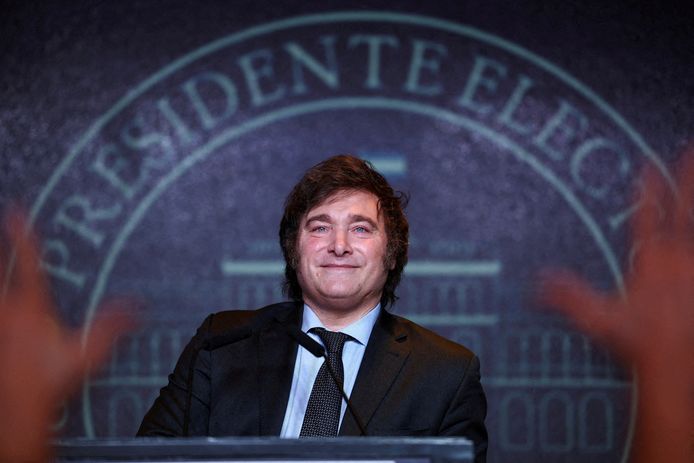 De nieuwgekozen Argentijnse president Javier Milei.