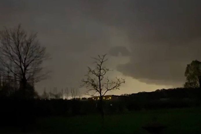 Onweer in Heuvelland, West-Vlaanderen.
