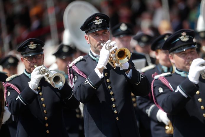 Les musiciens des forces armées belges ont également défilé.